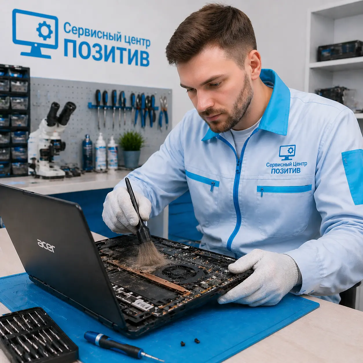 Чистка ноутбука Acer от пыли в Ангарске | Замена термопасты