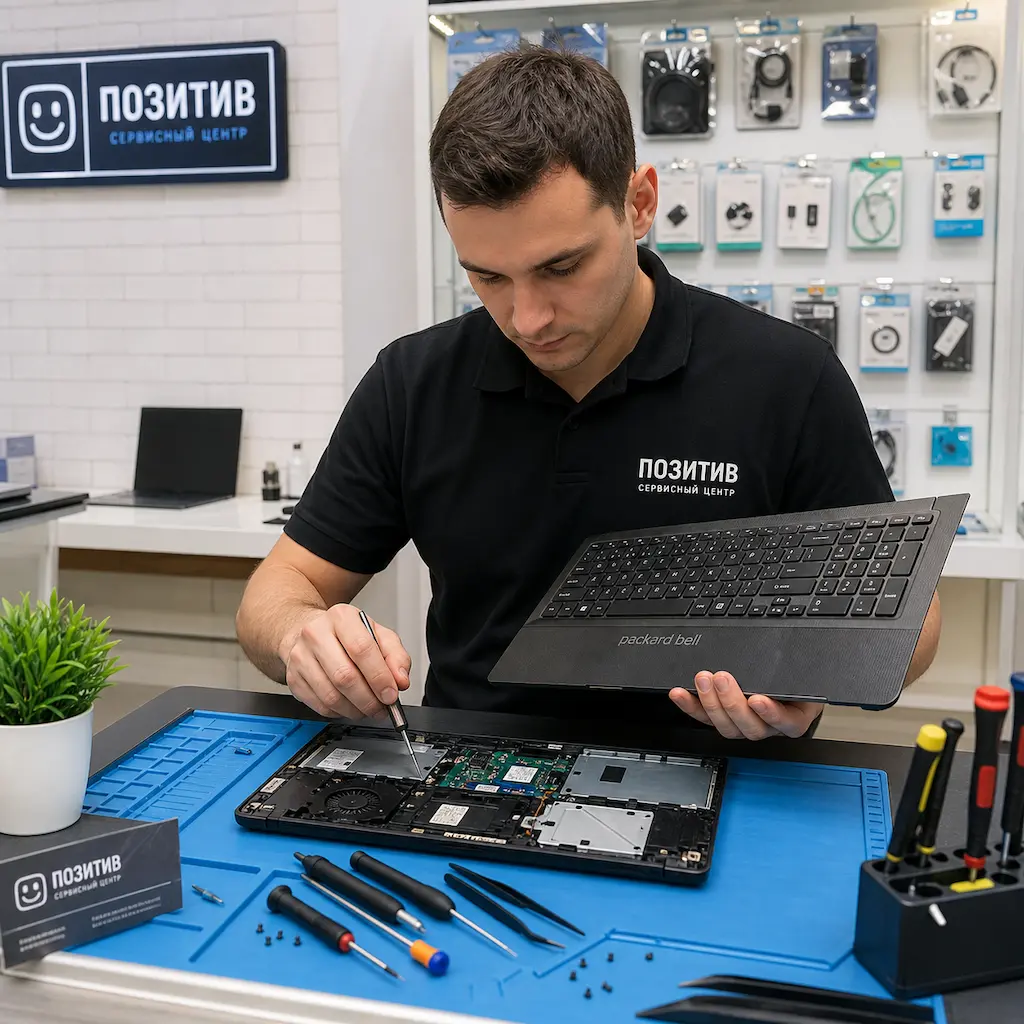 заменить клавиатуру на ноутбуке Packard Bell в Ангарске