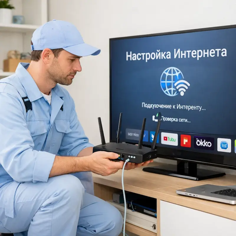 Настройка интернета на телевизоре в Ангарске