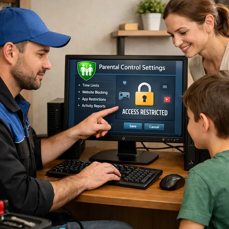 Родительский контроль на компьютере и ноутбуке в Ангарске