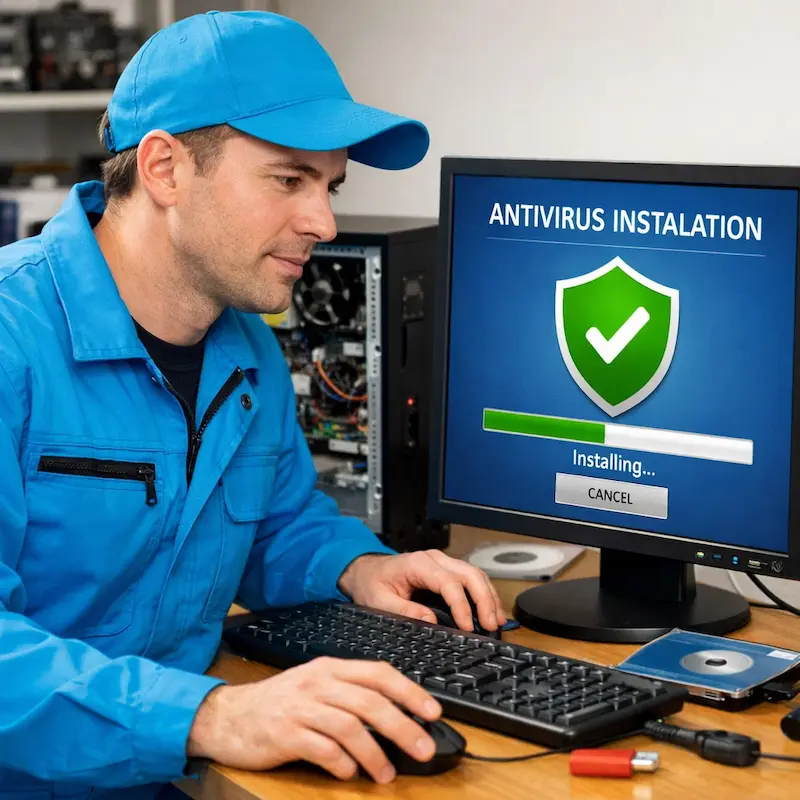 Установка антивируса на ноутбук в Ангарске