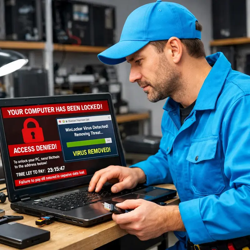 Поможем разблокировать компьютер и ноутбук в Ангарске